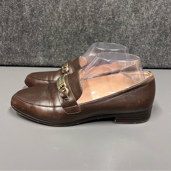 Karl Lagerfeld Cabana Brown Leather Loafers Women’s Size 8 - Picture 5 of 13
